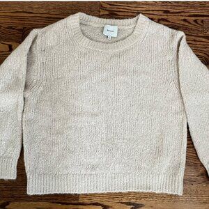 Reformation Cream Ivory CiCi Oversized Baby Alpaca Wool Pullover Sweater Small